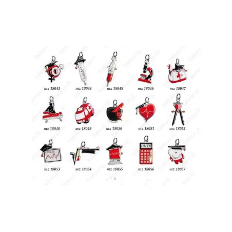 Sacchetto laurea bustina misto seta rosso con applicazione smaltata a scelta Tabor - 5