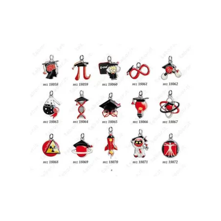 Sacchetto laurea bustina misto seta rosso con applicazione smaltata a scelta Tabor - 6