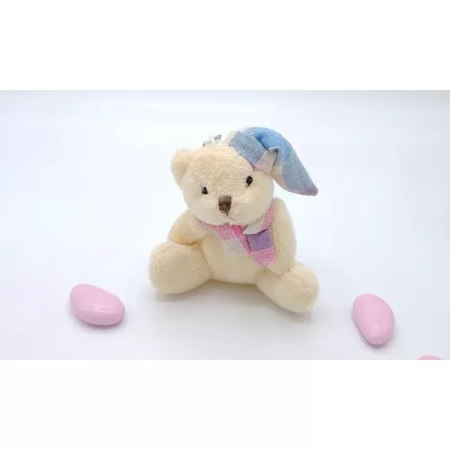 Bomboniera offerta pl21r orsetto peluche portachiavi rosa Royal Gifts - 1