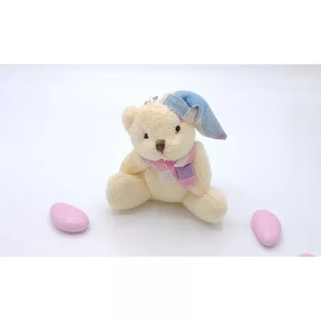Bomboniera offerta pl21r orsetto peluche portachiavi rosa Royal Gifts - 1