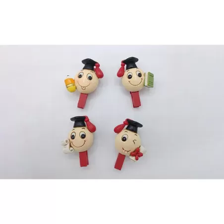 Bomboniera diploma e laurea rb478 mollettina con sacchetto juta rosso emoticon Royal Gifts - 2