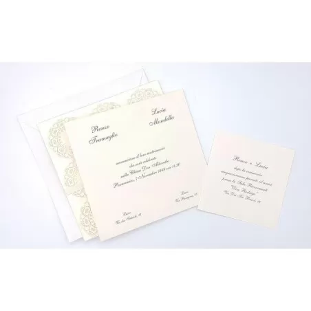 Partecipazione matrimonio 1716 laser ricamata Liete Creazioni - 2