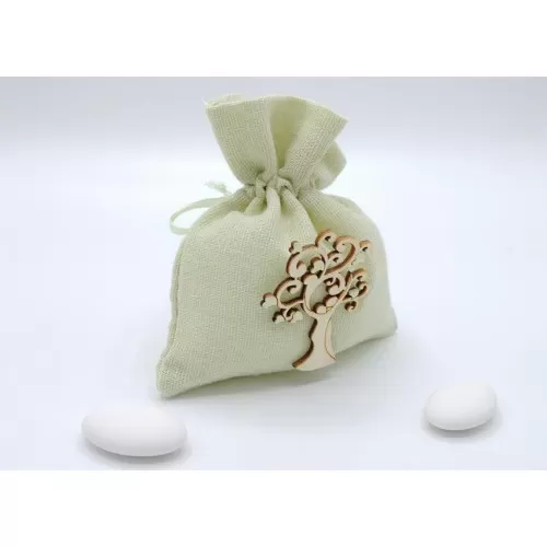 Sacchetto matrimonio ACZ155/V coppia tree verde Royal Gifts - 1