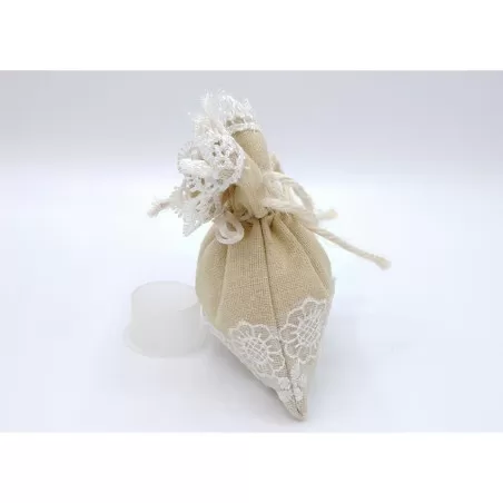 acchetto prima comunione tortora ACZ181/MX con pizzo bianco Royal Gifts - 2