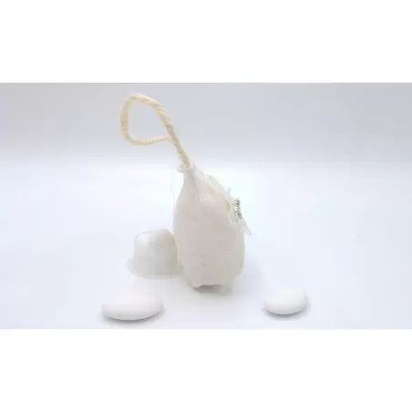 Sacchetto prima comunione ACZ206/W borsetta con farfalla bianca e strass Royal Gifts - 2