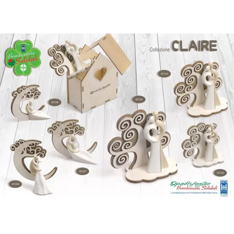 Bomboniera solidale matrimonio quadrifoglio 2018 linea claire Quadrifoglio - 1