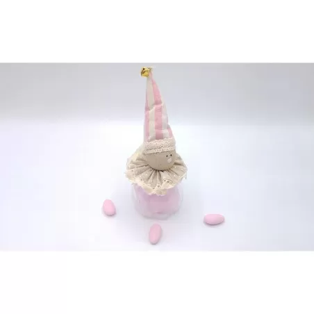 Bomboniera outlet nascita e battesimo bottiglia folletto rosa - 1