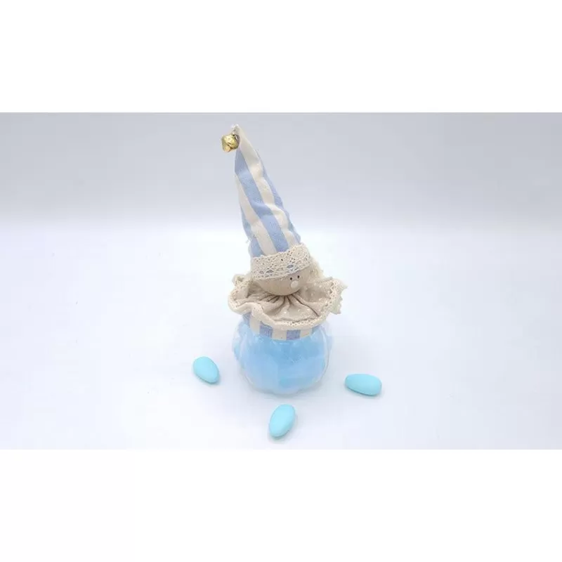 Bomboniera outlet nascita e battesimo bottiglia folletto celeste - 1