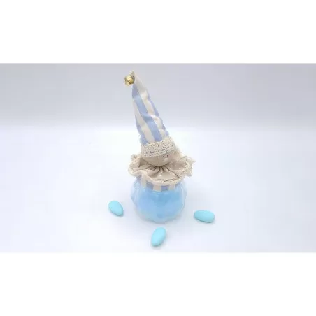 Bomboniera outlet nascita e battesimo bottiglia folletto celeste - 1