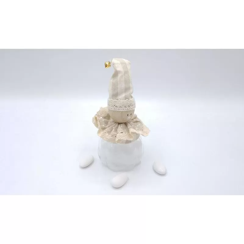 Bomboniera outlet prima comunione bottiglia folletto panna - 1