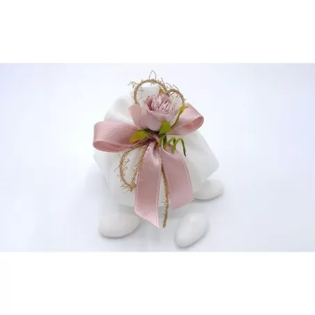Sacchetto matrimonio 3300 fagotto cotone melange bianco Liete Creazioni - 1