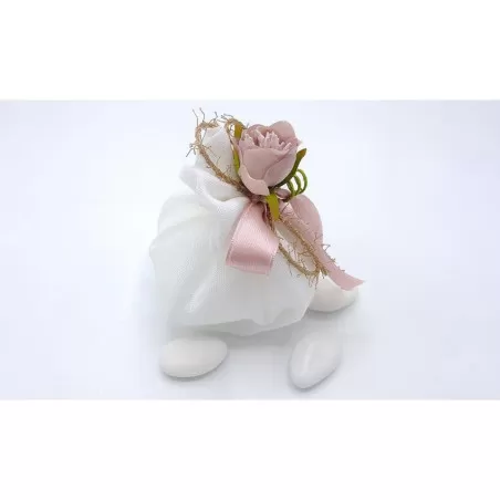 Sacchetto matrimonio 3300 fagotto cotone melange bianco Liete Creazioni - 2