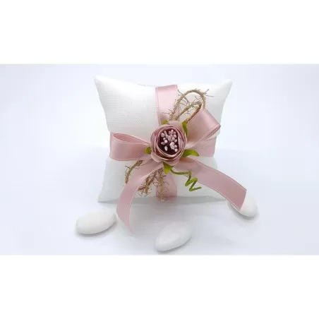 Sacchetto matrimonio 3301 cuscino cotone melange bianco Liete Creazioni - 1