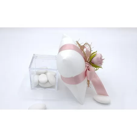 Sacchetto matrimonio 3301 cuscino cotone melange bianco Liete Creazioni - 2