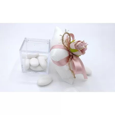 Sacchetto matrimonio 3302 busta lettera piccola cotone melange bianco Liete Creazioni - 2