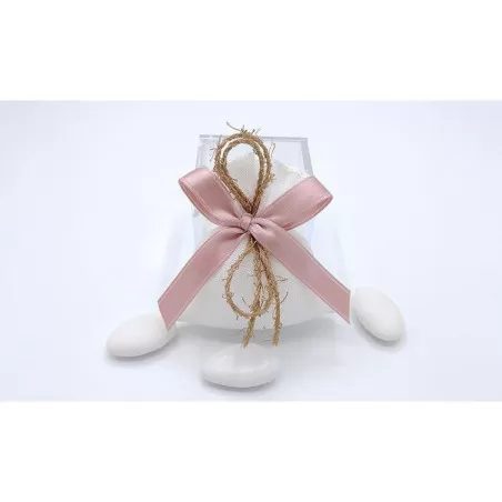 Sacchetto matrimonio 3304 sacchetto piccolo cotone melange bianco Liete Creazioni - 1