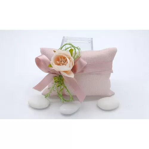 Sacchetto matrimonio 3314 busta lettera piccola cotone melange cipria Liete Creazioni - 1