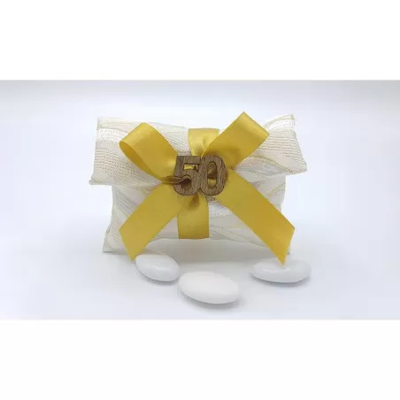 Sacchetto nozze d´oro 3386 maraja oro busta lettera rettangolare piccola Liete Creazioni - 1