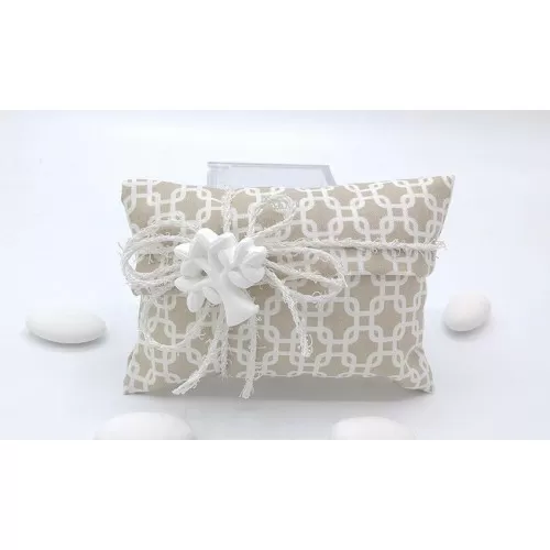 Sacchetto matrimonio 3368 busta lettera rettangolare piccola linea geometric tortora Liete Creazioni - 1