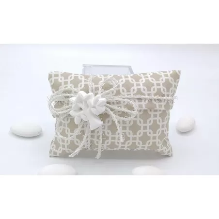 Sacchetto matrimonio 3368 busta lettera rettangolare piccola linea geometric tortora Liete Creazioni - 1