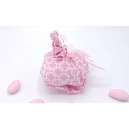 Sacchetto nascita e battesimo 3402 fagotto fantasia geometric rosa Liete Creazioni - 2