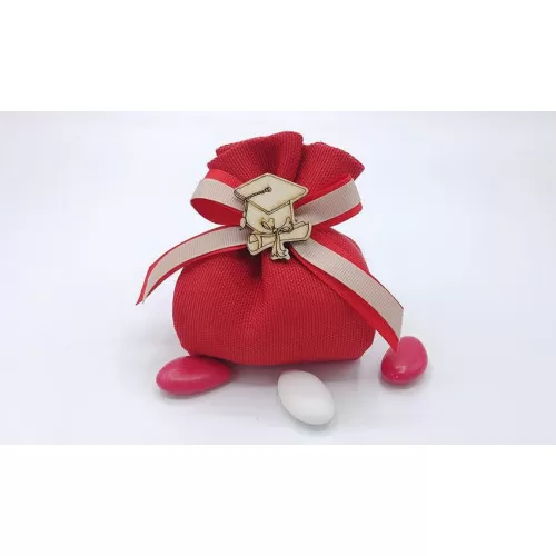 Sacchetto diploma e laurea 3426 fagotto linea panama rosso Liete Creazioni - 1