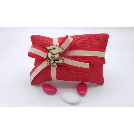 Sacchetto diploma e laurea 3427 busta lettera rettangolare grande linea panama rosso Liete Creazioni - 1