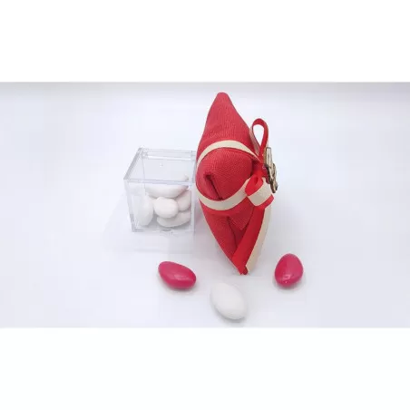 Sacchetto diploma e laurea 3427 busta lettera rettangolare grande linea panama rosso Liete Creazioni - 2