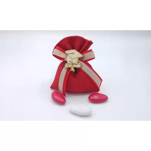 Sacchetto diploma e laurea 3430 sacchetto medio linea panama rosso Liete Creazioni - 1