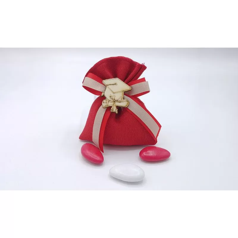 Sacchetto diploma e laurea 3430 sacchetto medio linea panama rosso Liete Creazioni - 1