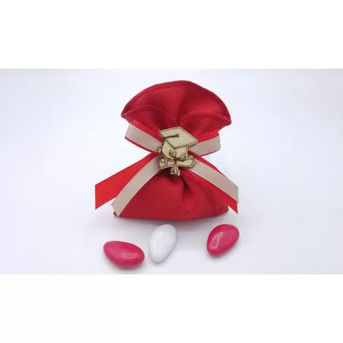 Sacchetto diploma e laurea 3429 busta incrocio linea panama rosso Liete Creazioni - 1