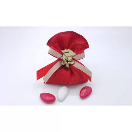 Sacchetto diploma e laurea 3429 busta incrocio linea panama rosso Liete Creazioni - 1