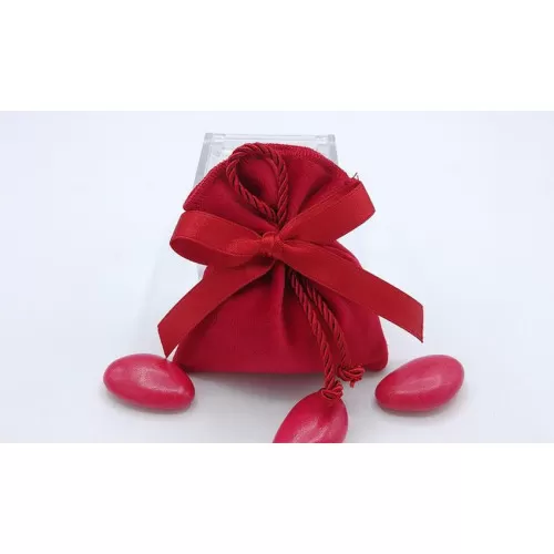 Sacchetto diploma e laurea 3437 sacchetto piccolo linea velluto rosso Liete Creazioni - 1