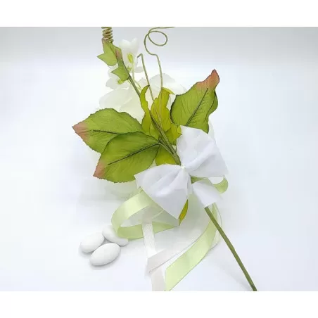 Sacchetto matrimonio ck6291/panna tralcio rosa grande - 2