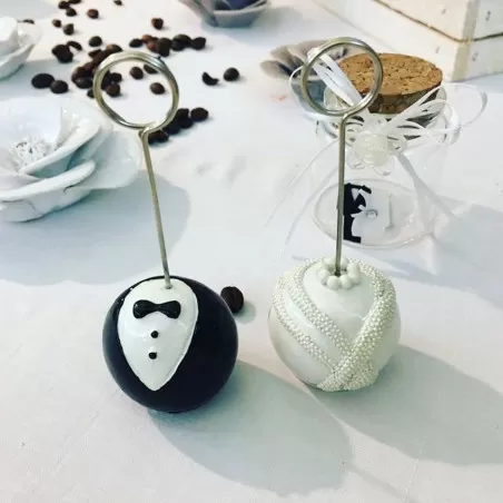 Bomboniera matrimonio outlet clip vestito sposi - 3