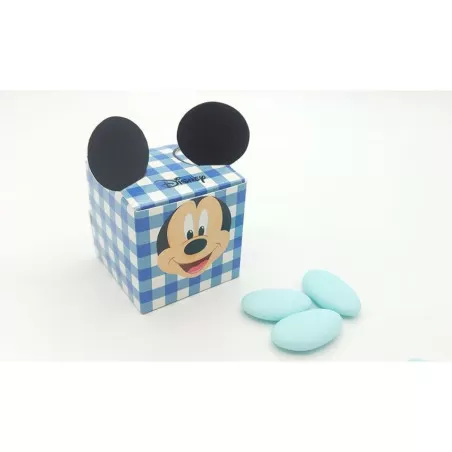 Scatolina portaconfetti disney cubetto mickey a quadrucci con orecchie Disney - 1