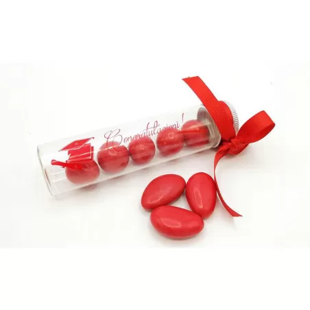 Porta confetti laurea provetta vetro con tappo a vite - 2