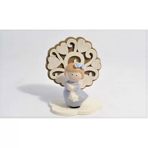 Bomboniera nascita e battesimo claraluna 19942/2-A albero della vita con angelo azzurro piccolo Claraluna - 1