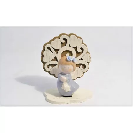 Bomboniera nascita e battesimo claraluna 19942/2-A albero della vita con angelo azzurro piccolo Claraluna - 1