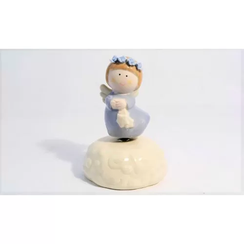 Bomboniera nascita e battesimo claraluna 19946/2 carilon con angelo azzurro Claraluna - 1