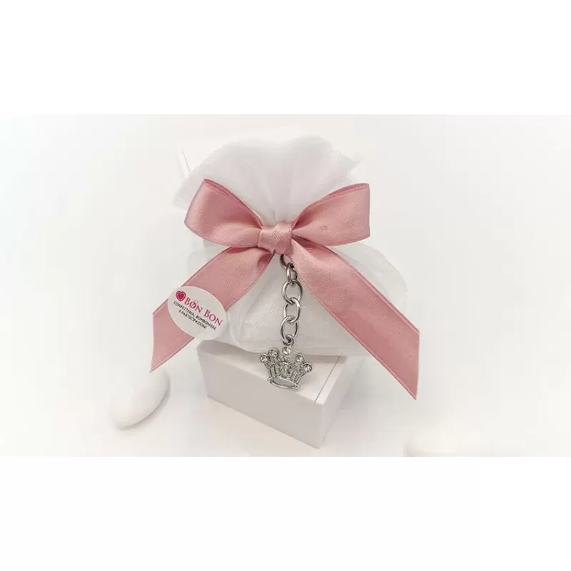 Bomboniera matrimonio corona con strass e moschettone Greenford - 1