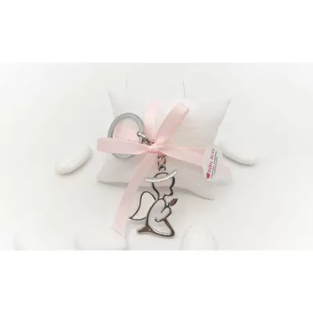 Bomboniera prima comunione angelo con ali portachiavi Greenford - 1