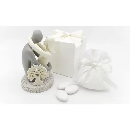 Bomboniera matrimonio outlet L17166 coppia sposi con albero - 1