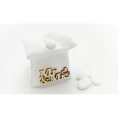Sacchetto matrimonio outlet k146/p busta con bottone Mr&Mrs - 1