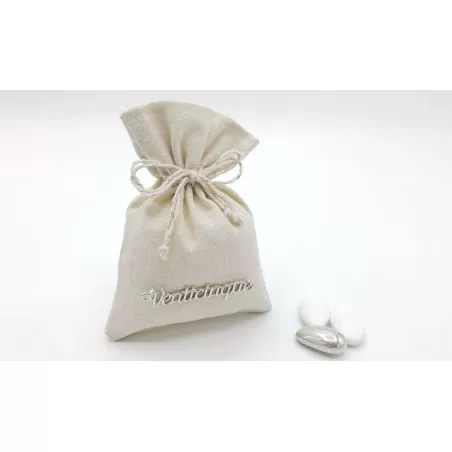 Sacchetto nozze d´argento 27556 in cotone lamè argento - 1