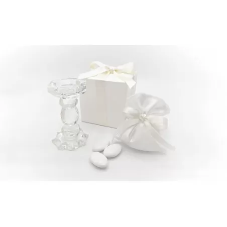Bomboniera matrimonio outlet ML725 candeliere in vetro - 1