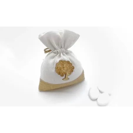 Sacchetto matrimonio ACL104 Busta con applicazione albero della vita - 1
