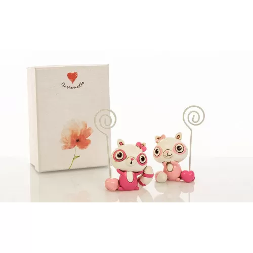 Bomboniera nascita e battesimo cuorematto D5815 Memoclip poldina Cuorematto - 1