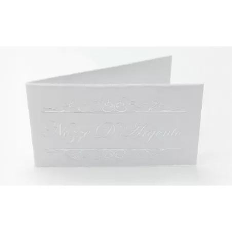 Confezione 20 Bigliettini con scritta nozze d´argento - 1