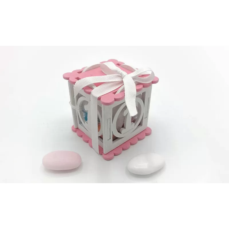 Scatolina ck7205/r portaconfetti compleanno numero 1 rosa - 1